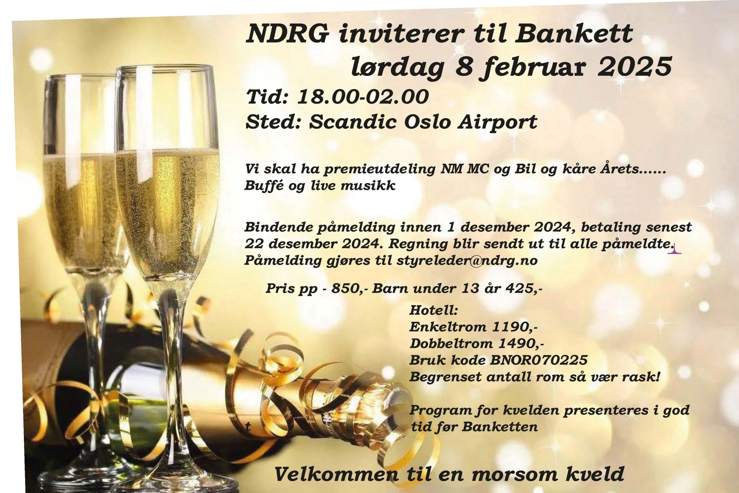 Ny invitasjon Bankett